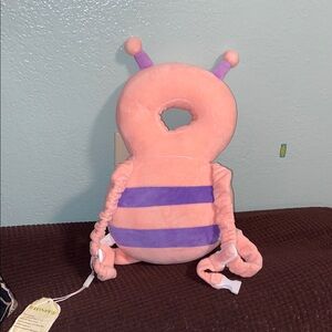 Pink and Purple Butterfly Baby Head Protection Backpack